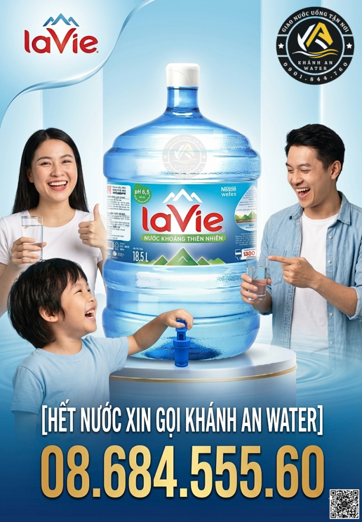 Đại lý nước Lavie Gò Vấp - Dịch vụ giao nước uống tận nơi Khánh An Water