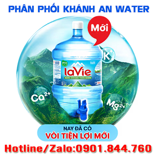 Bình nước khoáng Lavie 19L có vòi tiện lợi giao tận nơi tại Gò Vấp bởi Khánh An Water.