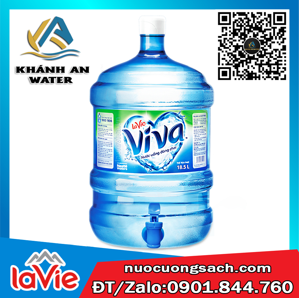 Nước uống đóng bình Lavie Viva 18,5lit chính hãng giao nhanh tại Gò Vấp
