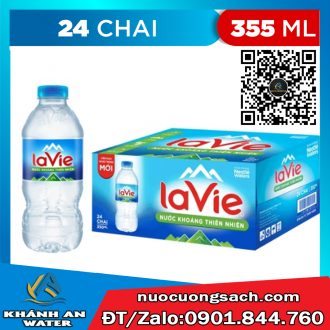Nước khoáng Lavie chai 350ml thùng 24 chai chính hãng tại Khánh An Water