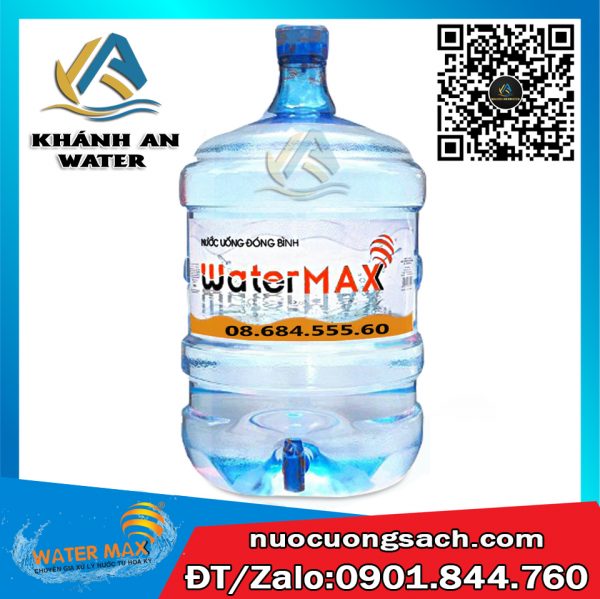 Bình nước tinh khiết Watermax 20L có vòi và úp máy chính hãng tại Khánh An Water