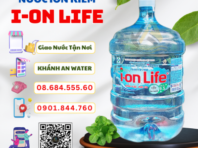 Đại lý nước uống Gò Vấp - Nước kiềm Ion Life bình 19L công nghệ Nhật Bản