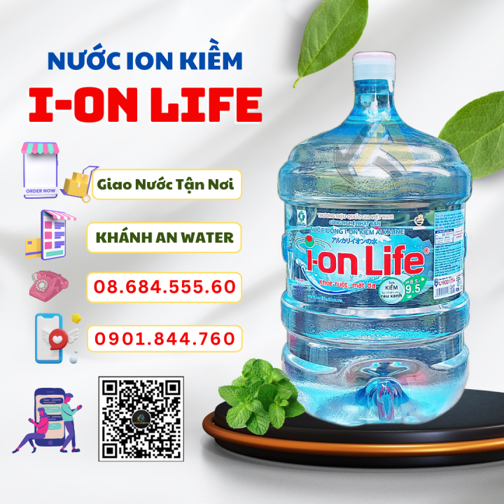 Đại lý nước uống Gò Vấp - Nước kiềm Ion Life bình 19L công nghệ Nhật Bản