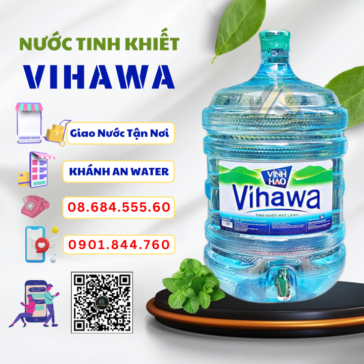 Đổi nước uống Gò Vấp - Nước tinh khiết Vihawa bình 20L từ Vĩnh Hảo