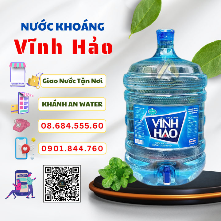 Đại lý nước uống Gò Vấp - Nước khoáng Vĩnh Hảo bình 20L chất lượng cao