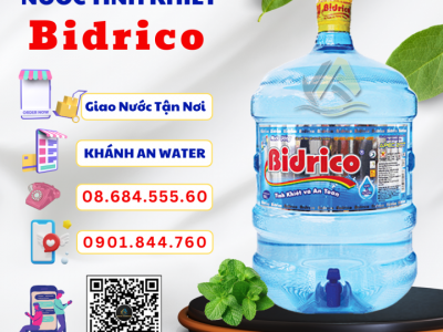 Giao nước bình Gò Vấp - Nước tinh khiết Bidrico bình 20L tiết kiệm cho văn phòng