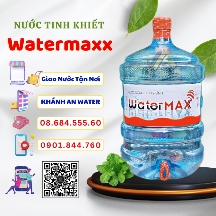Đại lý nước uống Gò Vấp - Nước tinh khiết Watermaxx bình 20L chính hãng